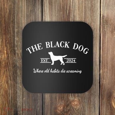 The Black Dog Coaster