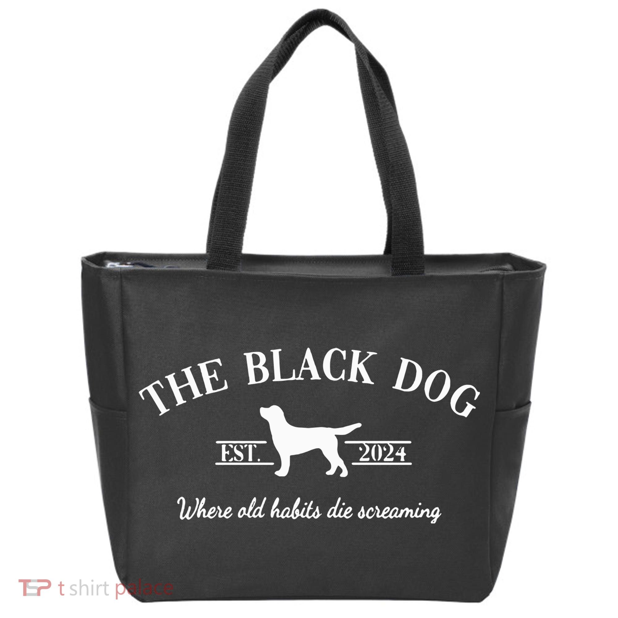 The Black Dog Tote Bag