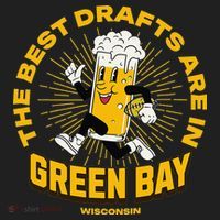 The Best Drafts Are In Green Bay Wisconsin Beer Mascot Gift Beanie thumb 2