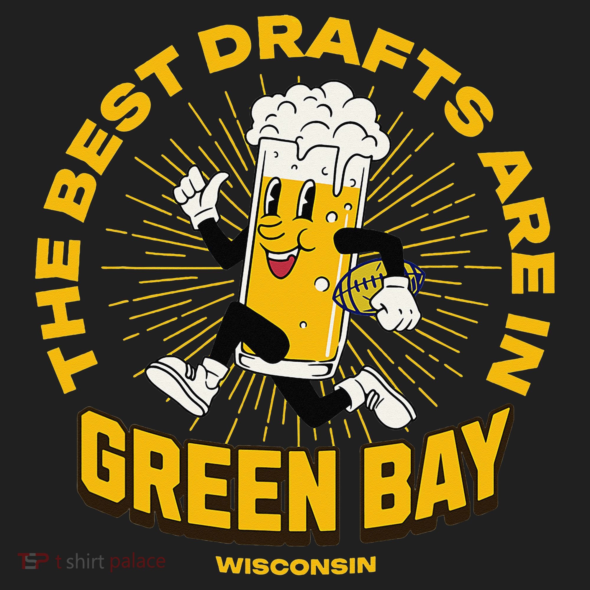 The Best Drafts Are In Green Bay Wisconsin Beer Mascot Gift Beanie