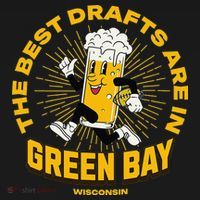 The Best Drafts Are In Green Bay Wisconsin Beer Mascot Gift Women's Hoodie thumb 2