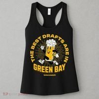 The Best Drafts Are In Green Bay Wisconsin Beer Mascot Gift Women's Tank Top thumb 3