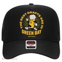 The Best Drafts Are In Green Bay Wisconsin Beer Mascot Gift Hat thumb 0