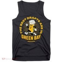 The Best Drafts Are In Green Bay Wisconsin Beer Mascot Gift Tank Top thumb 0