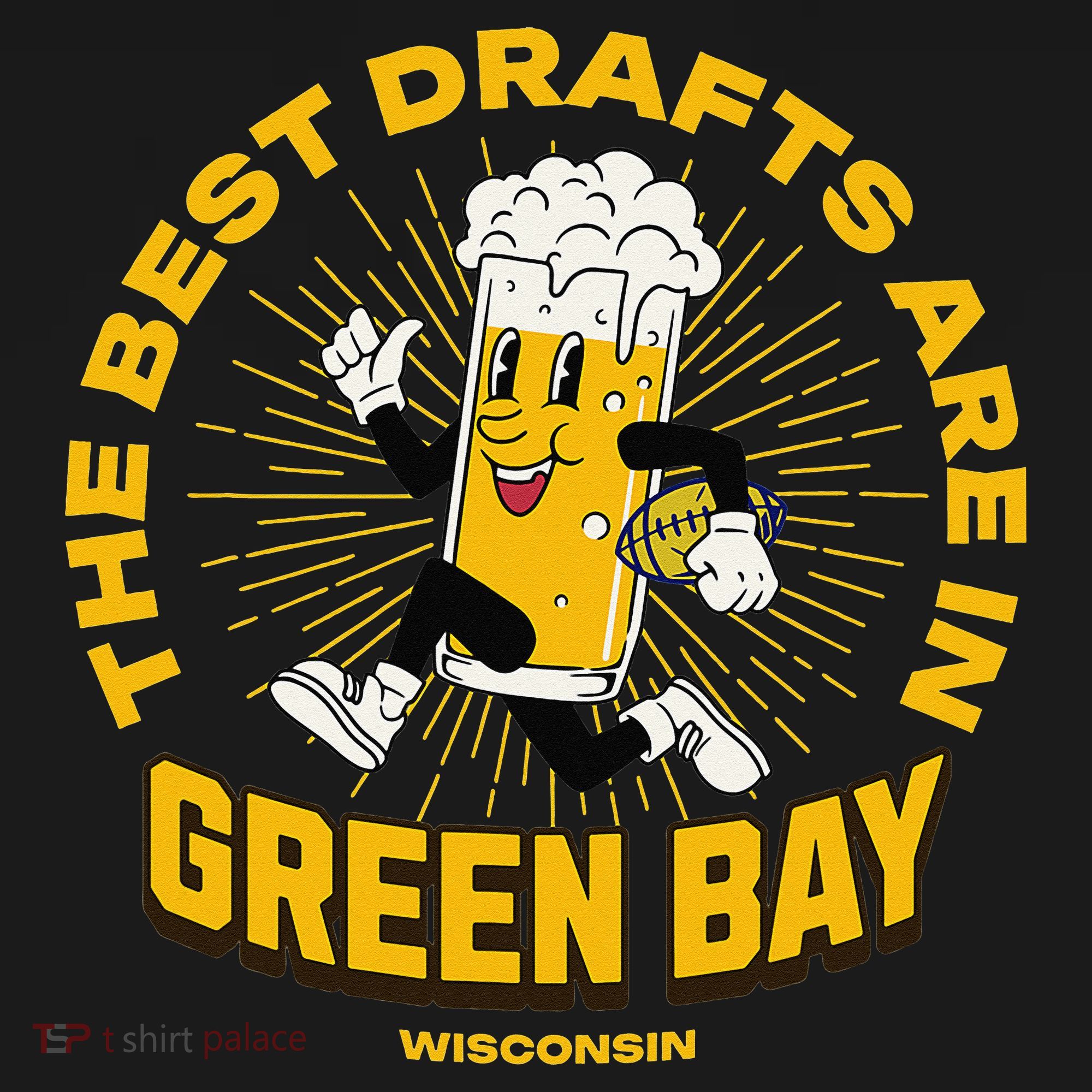 The Best Drafts Are In Green Bay Wisconsin Beer Mascot Gift Visor