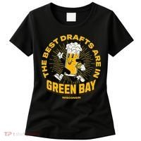 The Best Drafts Are In Green Bay Wisconsin Beer Mascot Gift Women's T-Shirt thumb 0