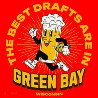 The Best Drafts Are In Green Bay Wisconsin Beer Mascot Gift Santa Hat thumb 1