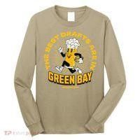 The Best Drafts Are In Green Bay Wisconsin Beer Mascot Gift Long Sleeve Shirt thumb 0