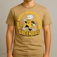 The Best Drafts Are In Green Bay Wisconsin Beer Mascot Gift T-Shirt thumb 3