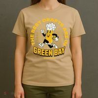 The Best Drafts Are In Green Bay Wisconsin Beer Mascot Gift T-Shirt thumb 4