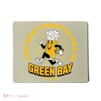 The Best Drafts Are In Green Bay Wisconsin Beer Mascot Gift Mousepad thumb 0
