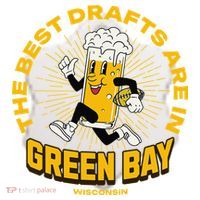 The Best Drafts Are In Green Bay Wisconsin Beer Mascot Gift Ceramic Ornament thumb 2