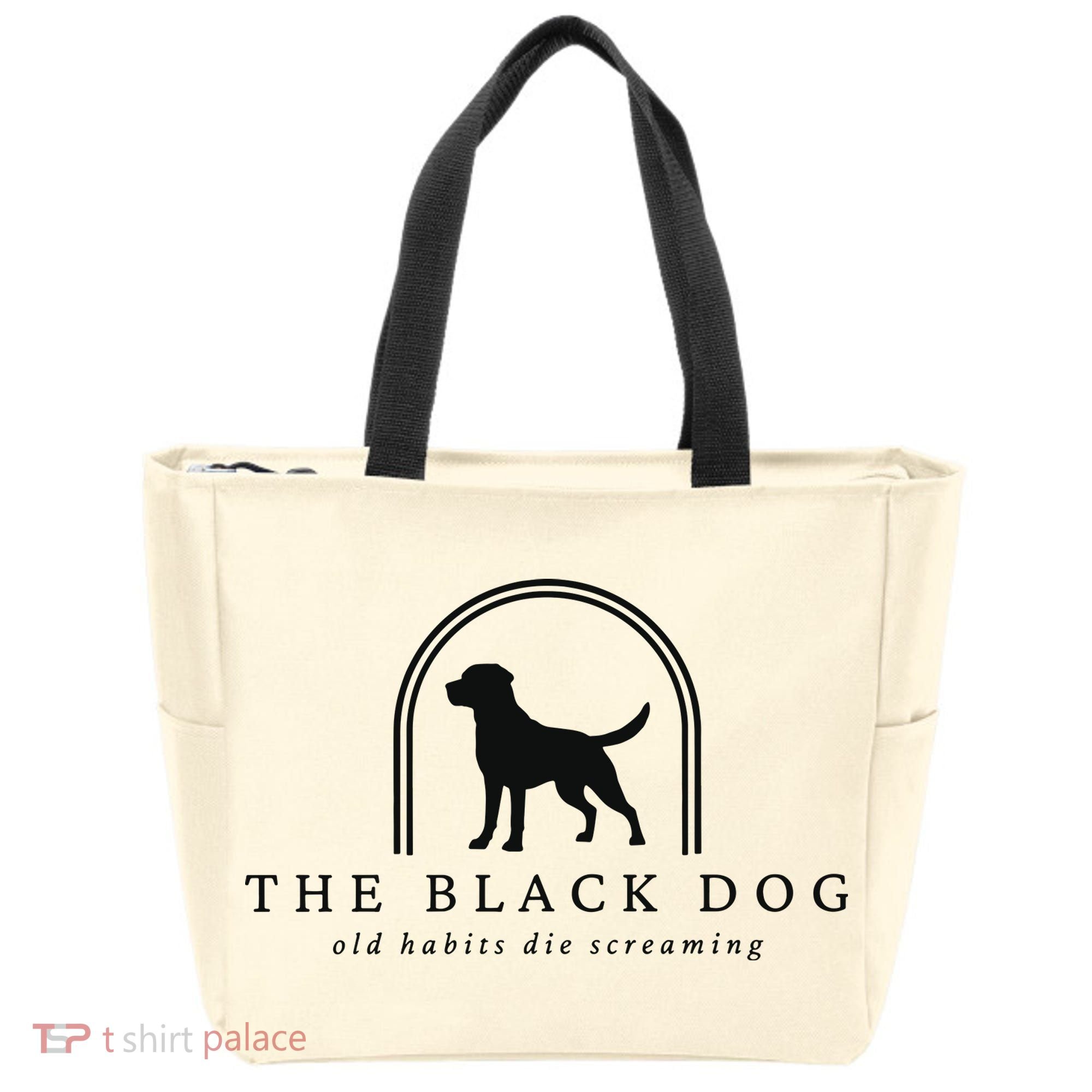 The Black Dog Tote Bag