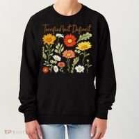 Terrified But Defiant Boho Floral Subtle Anti Trump Flower Women's Sweatshirt thumb 0