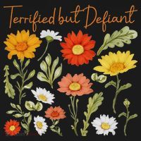 Terrified But Defiant Boho Floral Subtle Anti Trump Flower Women's Hoodie thumb 2