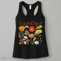 Terrified But Defiant Boho Floral Subtle Anti Trump Flower Women's Tank Top thumb 3