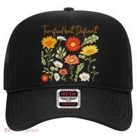 Terrified But Defiant Boho Floral Subtle Anti Trump Flower Hat thumb 0