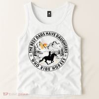 The Best Dads Have Daughters Who Ride Horses Tank Top thumb 2
