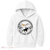 The Best Dads Have Daughters Who Ride Horses Kids Hoodie thumb 0