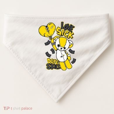 Teddy Bear Dope Skill Love Sick Flying Balloon USA-Made Doggie Bandana