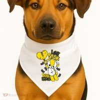 Teddy Bear Dope Skill Love Sick Flying Balloon USA-Made Doggie Bandana thumb 1
