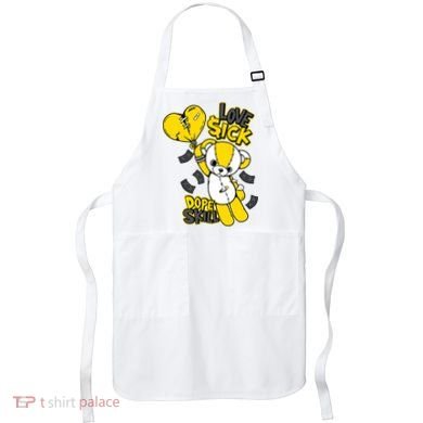 Teddy Bear Dope Skill Love Sick Flying Balloon Apron