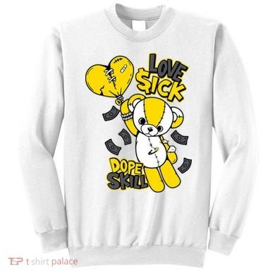 Teddy Bear Dope Skill Love Sick Flying Balloon Sweatshirt