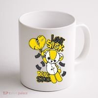 Teddy Bear Dope Skill Love Sick Flying Balloon Coffee Mug thumb 1
