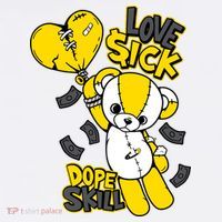 Teddy Bear Dope Skill Love Sick Flying Balloon Women's Hoodie thumb 2