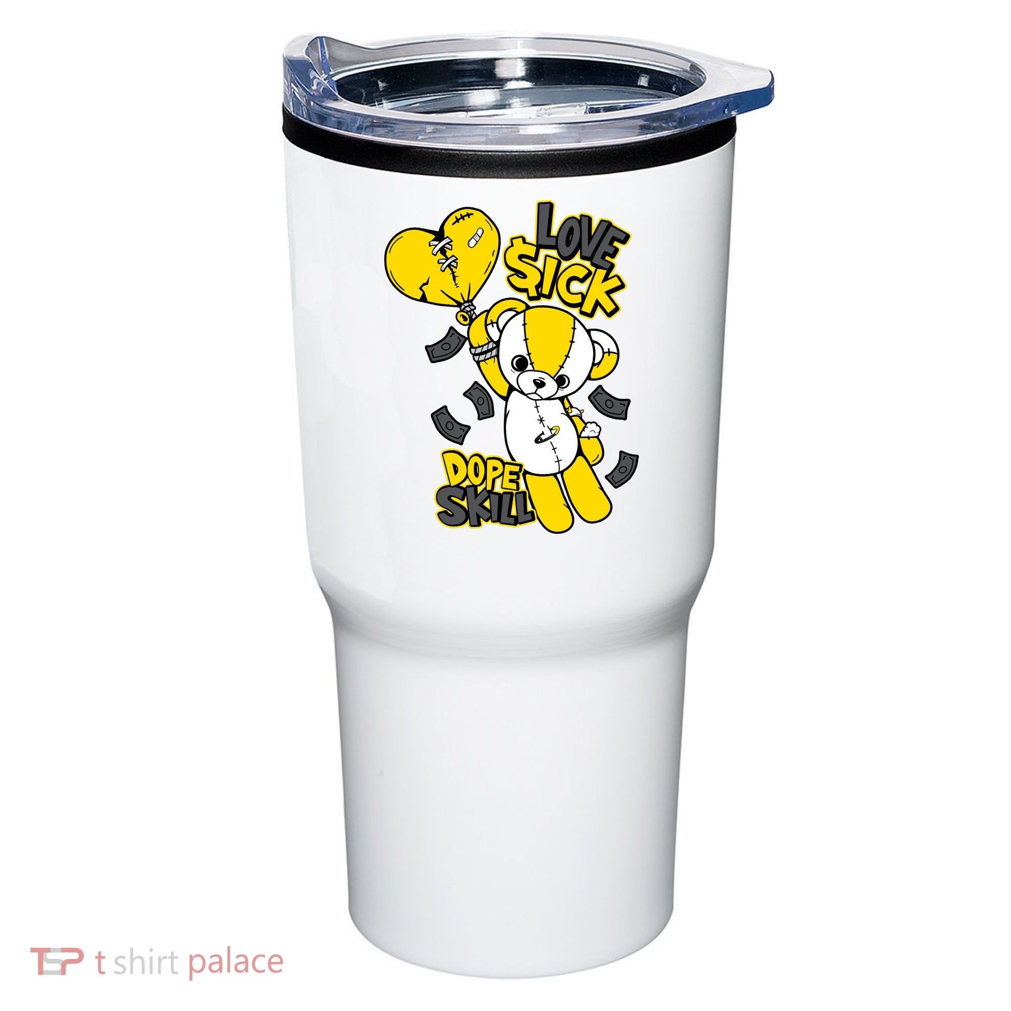 Teddy Bear Dope Skill Love Sick Flying Balloon Tumbler