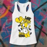 Teddy Bear Dope Skill Love Sick Flying Balloon Women's Tank Top thumb 3