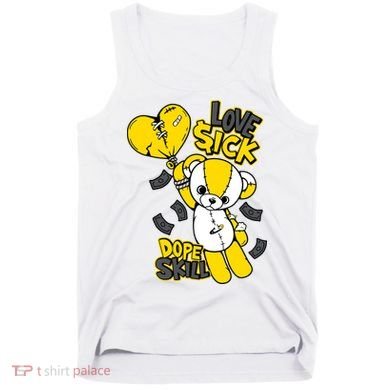 Teddy Bear Dope Skill Love Sick Flying Balloon Tank Top