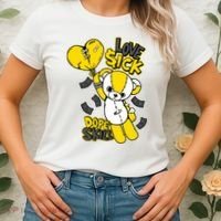 Teddy Bear Dope Skill Love Sick Flying Balloon Women's T-Shirt thumb 2