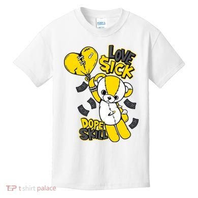 Teddy Bear Dope Skill Love Sick Flying Balloon Kids T-Shirt