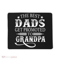 The Best Dads Get Promoted To Grandpa retro Mousepad thumb 0