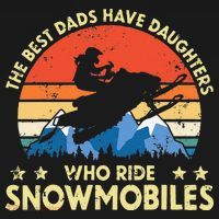 The Best Dads Have Daughters Who Ride Snowmobiles Riding Apron thumb 3