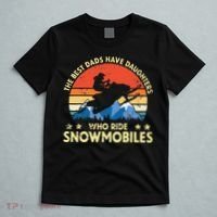 The Best Dads Have Daughters Who Ride Snowmobiles Riding T-Shirt thumb 5