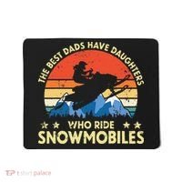 The Best Dads Have Daughters Who Ride Snowmobiles Riding Mousepad thumb 0