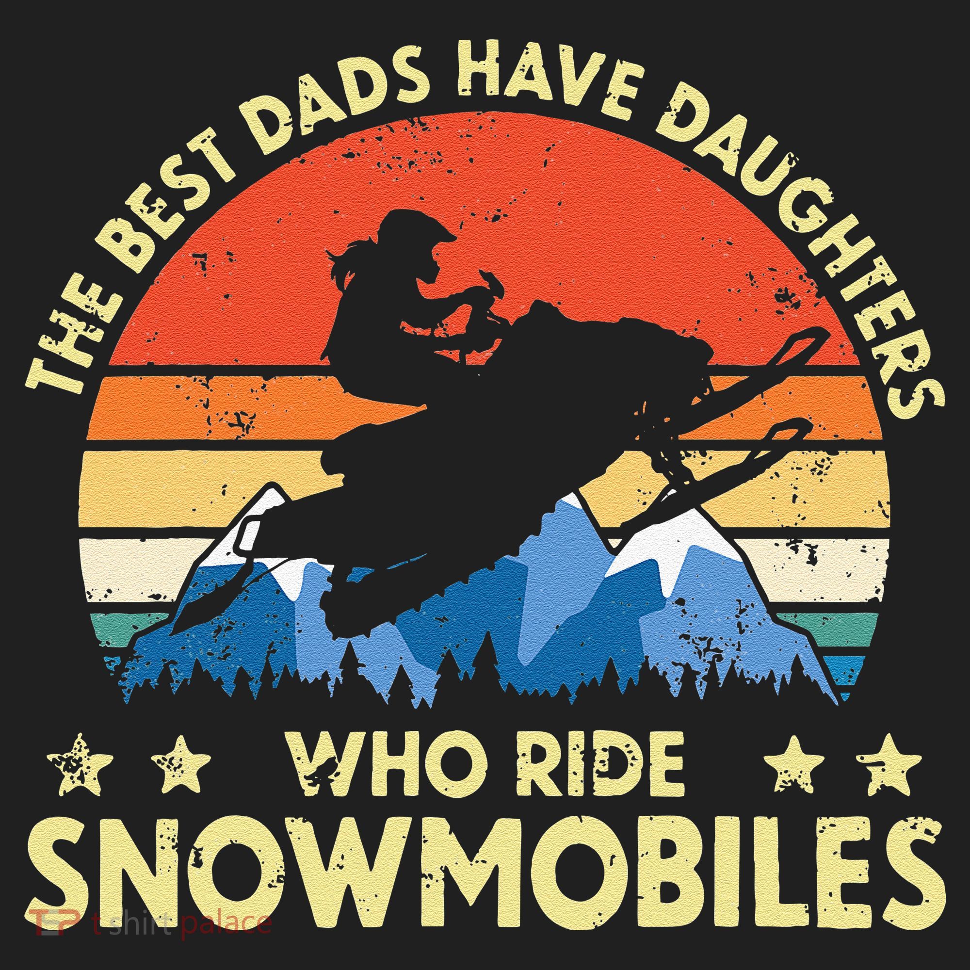 The Best Dads Have Daughters Who Ride Snowmobiles Riding Golf Towel