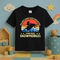 The Best Dads Have Daughters Who Ride Snowmobiles Riding Toddler T-Shirt thumb 3