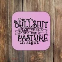 There’s Bullshit Everywhere And Not A Pasture In Sight Quote Coaster thumb 0