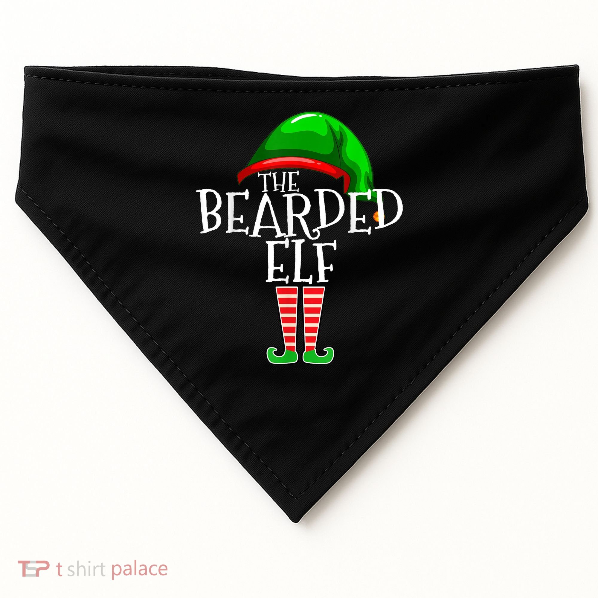 The Bearded Elf Family Matching Group Christmas Beard USA-Made Doggie Bandana