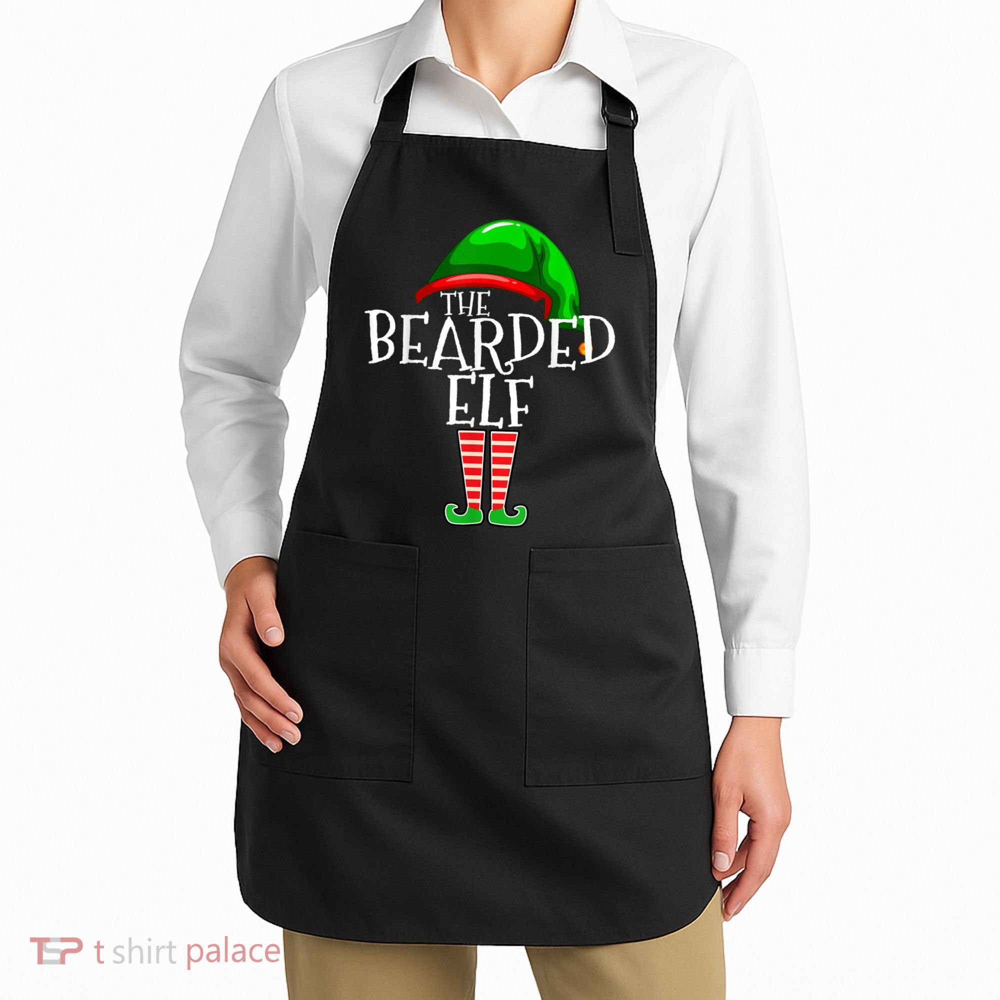 The Bearded Elf Family Matching Group Christmas Beard Apron