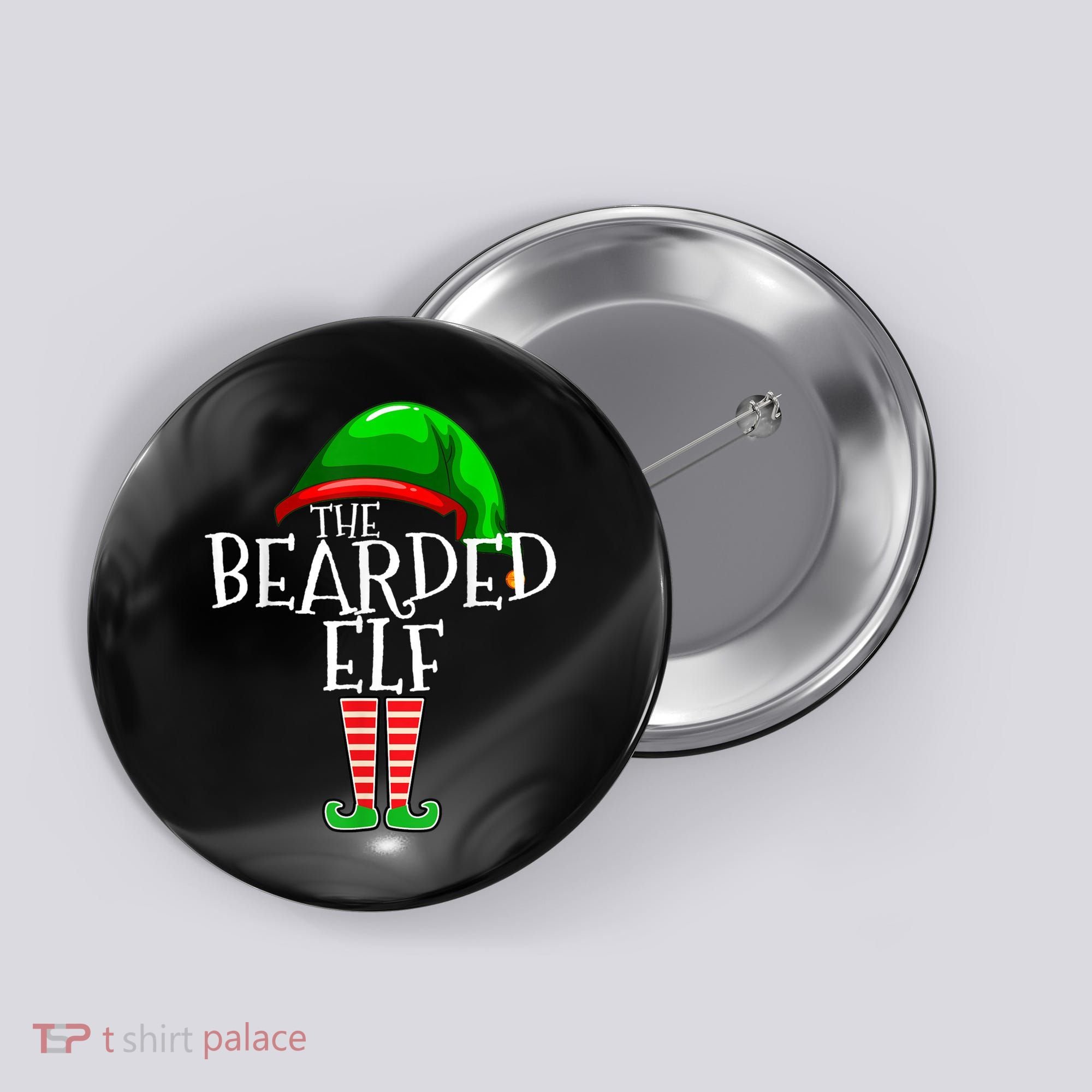 The Bearded Elf Family Matching Group Christmas Beard Button