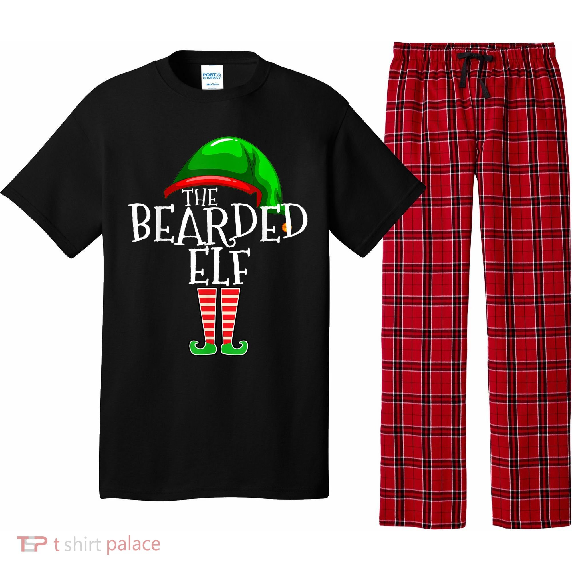 The Bearded Elf Family Matching Group Christmas Beard Pajama Set