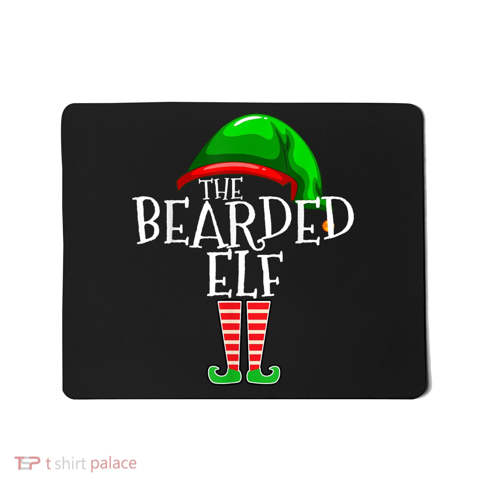 The Bearded Elf Family Matching Group Christmas Beard Mousepad