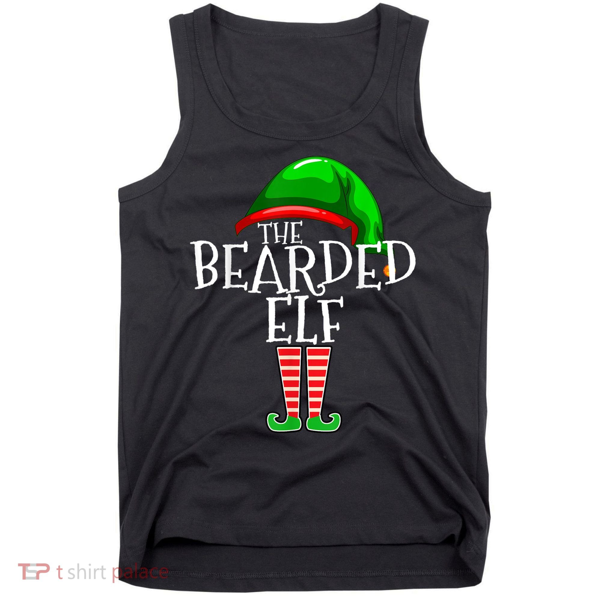 The Bearded Elf Family Matching Group Christmas Beard Tank Top