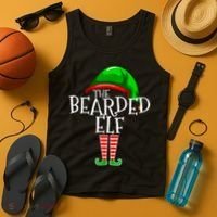 The Bearded Elf Family Matching Group Christmas Beard Tank Top thumb 4