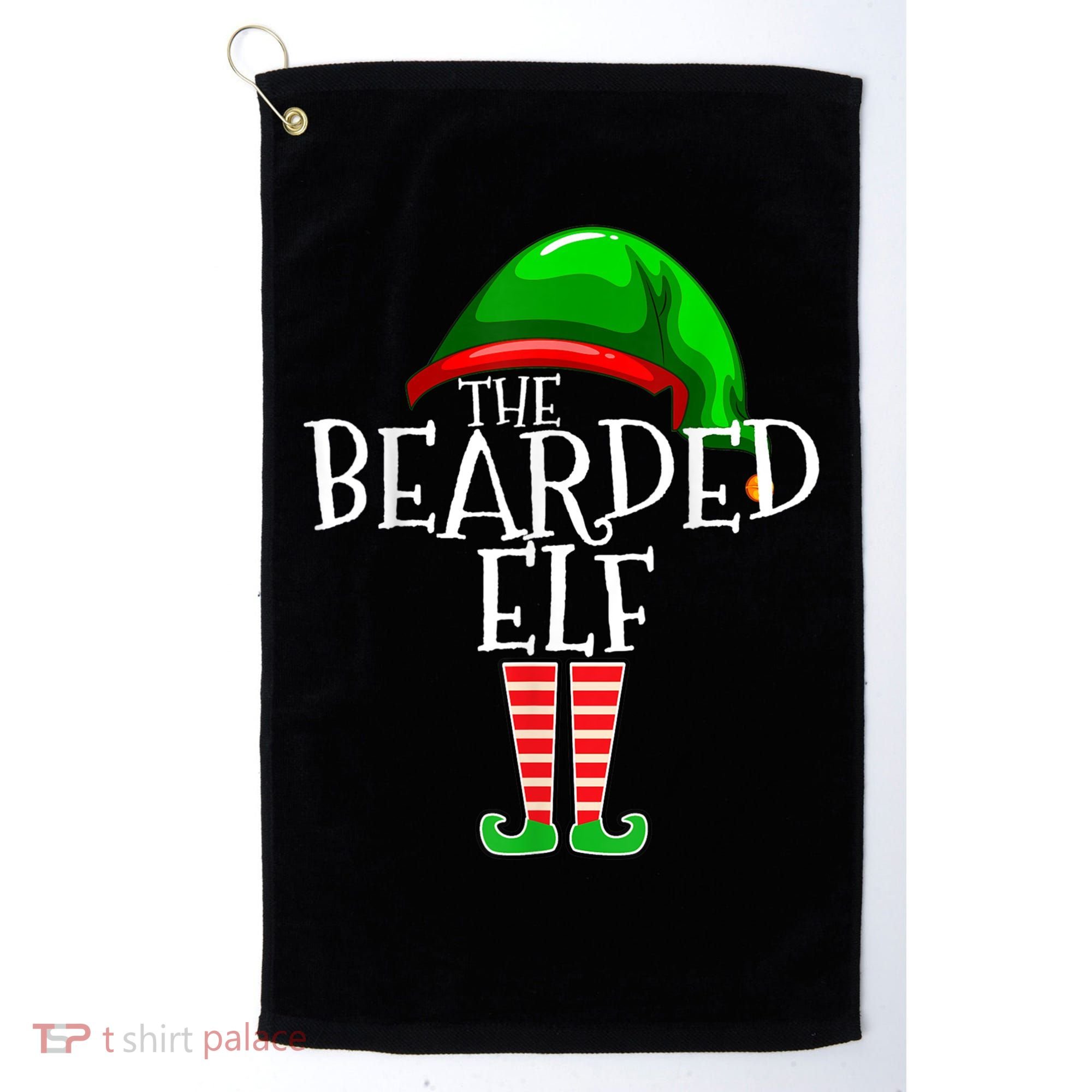 The Bearded Elf Family Matching Group Christmas Beard Golf Towel