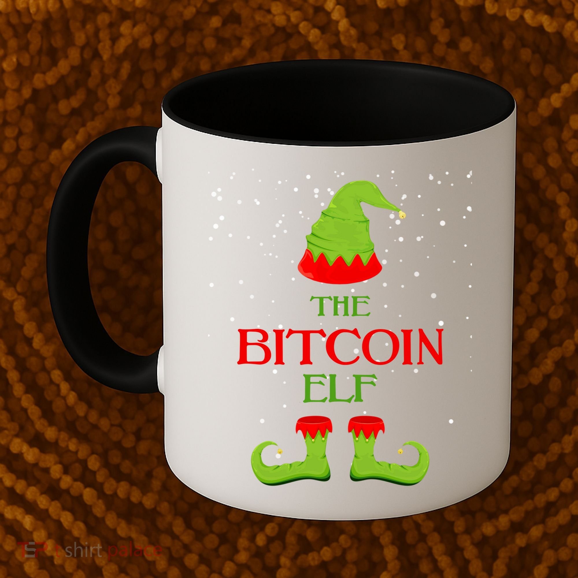 The Bitcoin Elf Funny Family Matching Christmas Coffee Mug